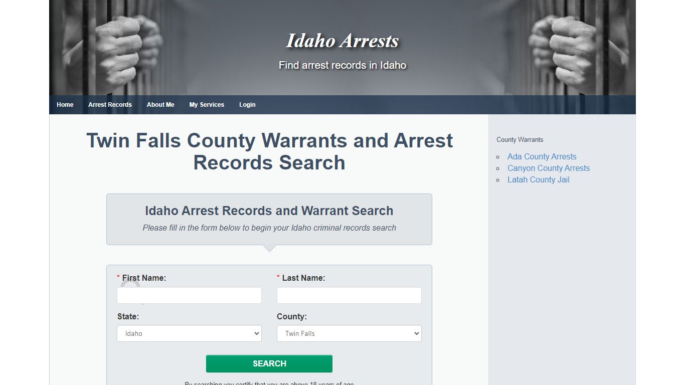 Twin Falls County Warrants and Arrest Records Search