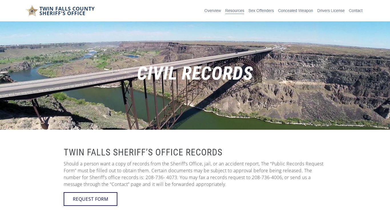 Civil Records - Twin Falls Sheriff's Office